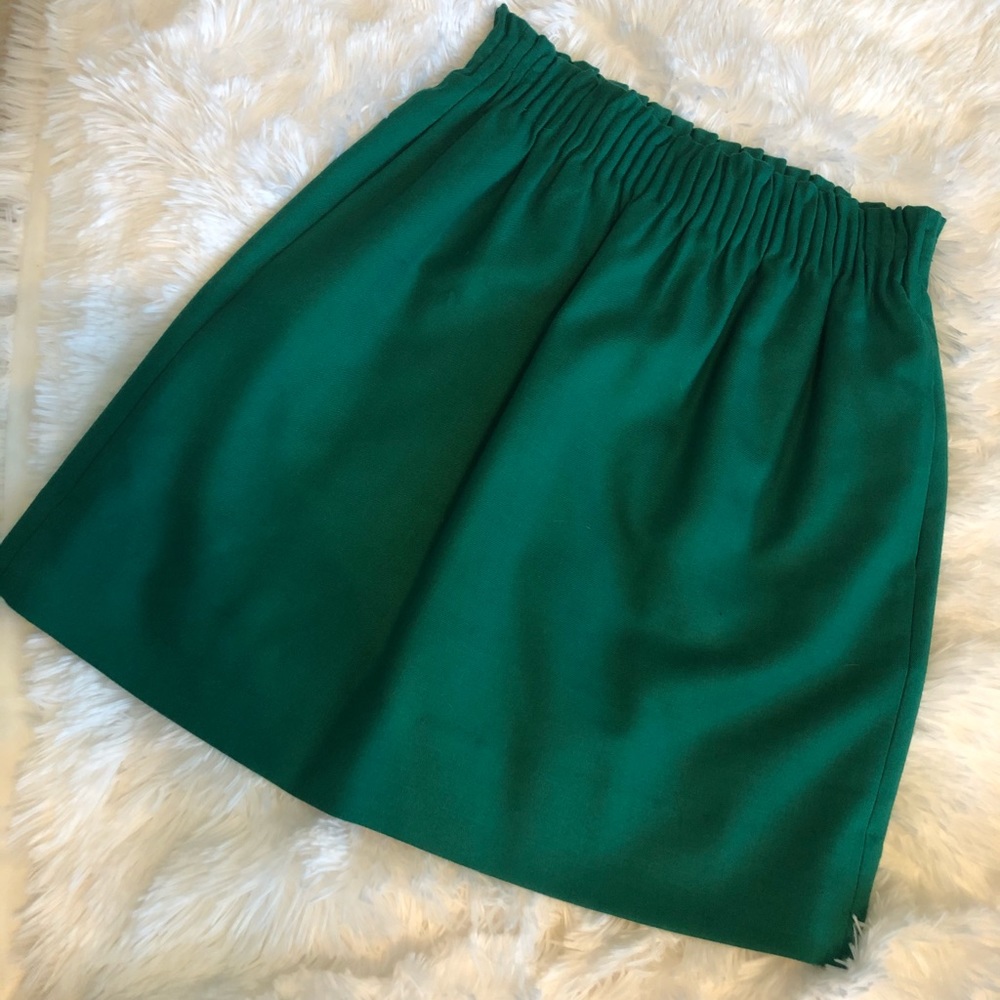 J. Crew Factory Green Paperbag Skirt